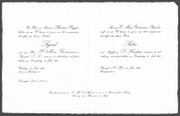 Huwelijksaankondiging P. (Pieter) MG en S. (Sigrid) Hondius (1923)